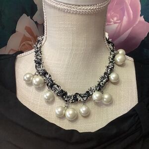 Black and white Pearl necklace.